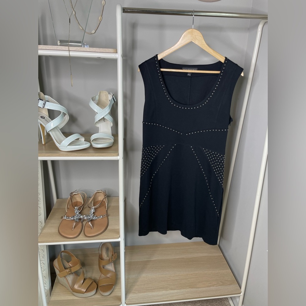 Black dress with rivets